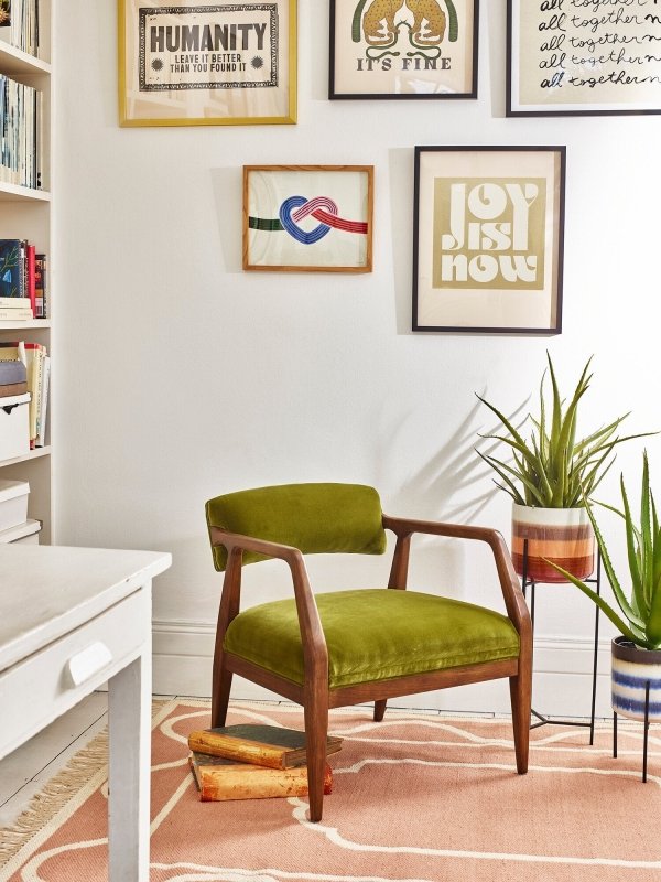 Handmade Designer Wood Armchair Chair - Bone Inlay Furnitures