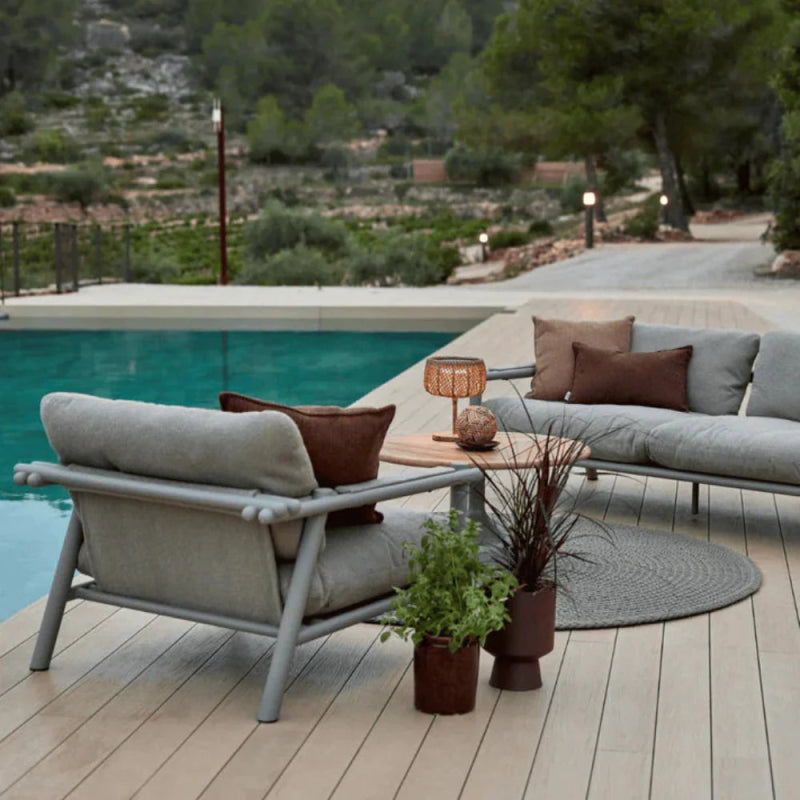 Handmade Designer Wooden Lounge Outdoor Chair Outdoor Lounge Chair - Bone Inlay Furnitures