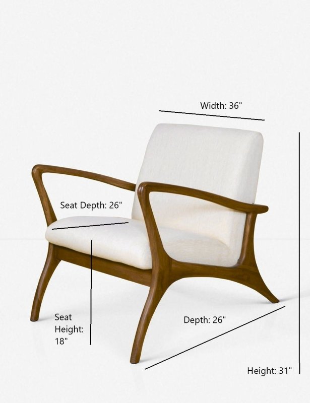 Handmade Designer Wooden Polished Indoor and Outdoor Chair with White Fabric Chair - Bone Inlay Furnitures
