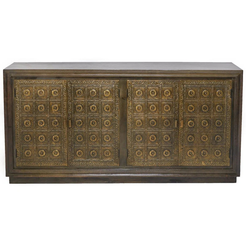 Handmade Embossed Metal Natural Sideboard Buffet Table Buffet & Sideboard - Bone Inlay Furnitures
