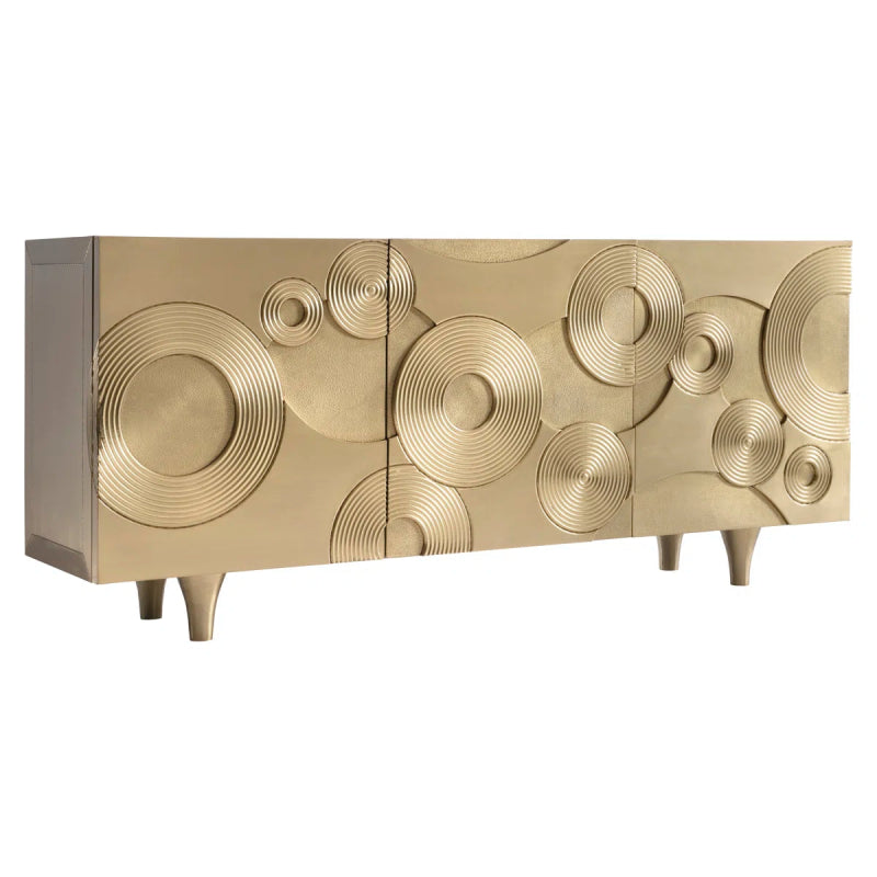 Handmade Embossed Metal Storage Credenza | Designer Sideboard Cabinet Buffet & Sideboard - Bone Inlay Furnitures