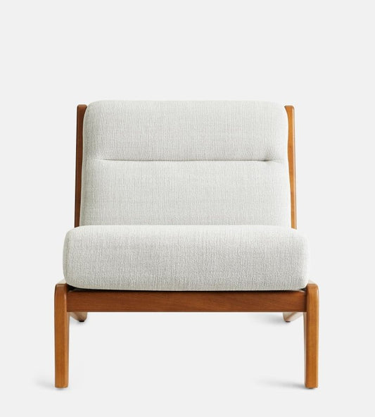 Handmade Fletcher Armless Lounge Chair | Vintage - inspired Wooden Chair Chair - Bone Inlay Furnitures