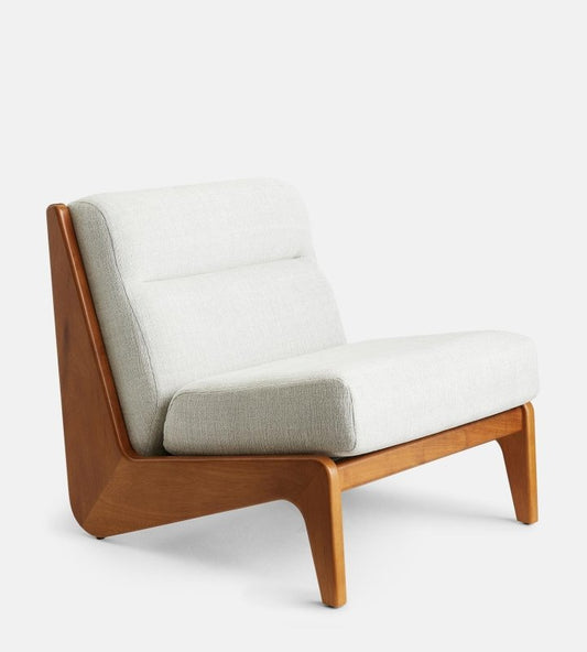 Handmade Fletcher Armless Lounge Chair | Vintage - inspired Wooden Chair Chair - Bone Inlay Furnitures