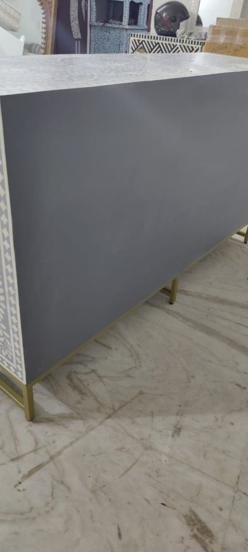 Handmade Four - Door Scroll Vine Bone Inlay Sideboard Buffet & Sideboard - Bone Inlay Furnitures