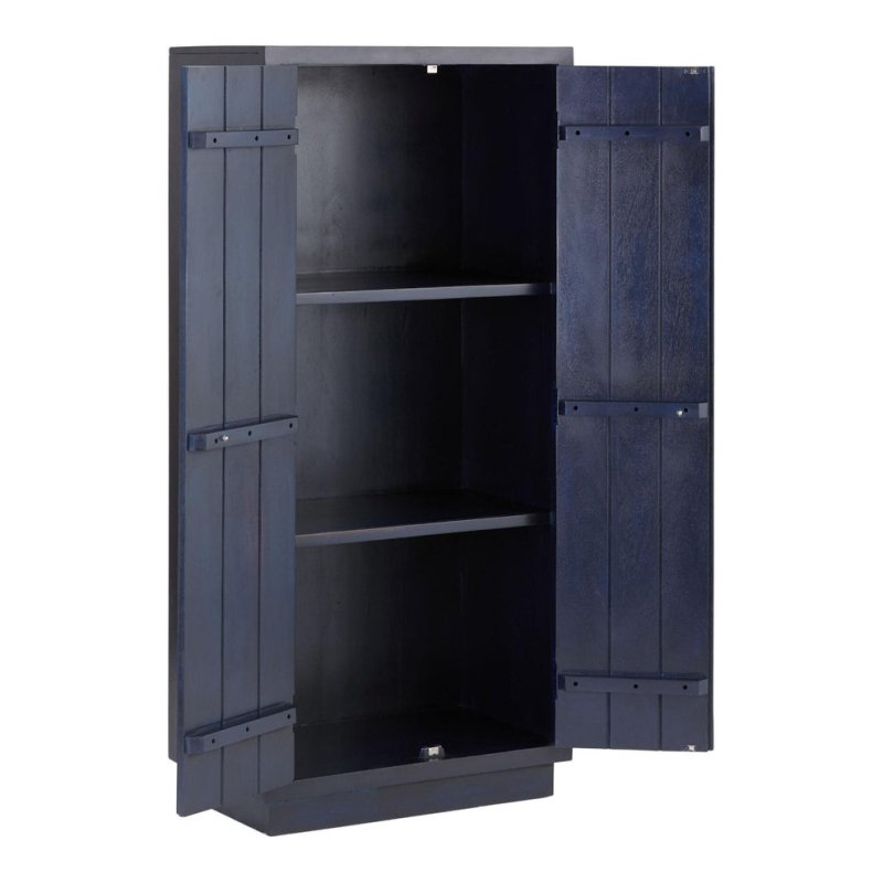 Handmade Hand Carved Indian Traditional Fish Nairi Design Armoire Closet Armoire - Bone Inlay Furnitures