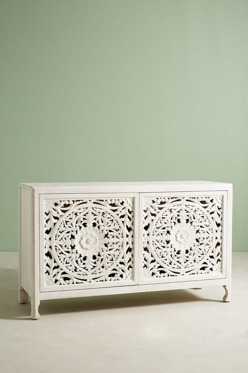 Lombok Hand-Carved Buffet – Solid Wood Credenza