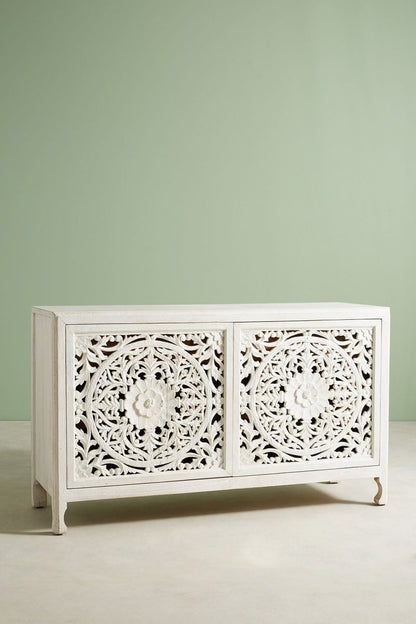 Lombok Hand-Carved Buffet – Solid Wood Credenza
