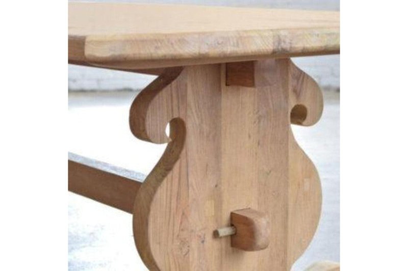 Handmade Indian Designer Wooden Rectangular Dining Table Dining Table - Bone Inlay Furnitures