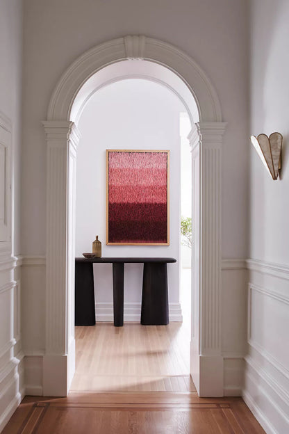 Handmade Kalle Sculptural Console Table | Wooden entryway table console table - Bone Inlay Furnitures