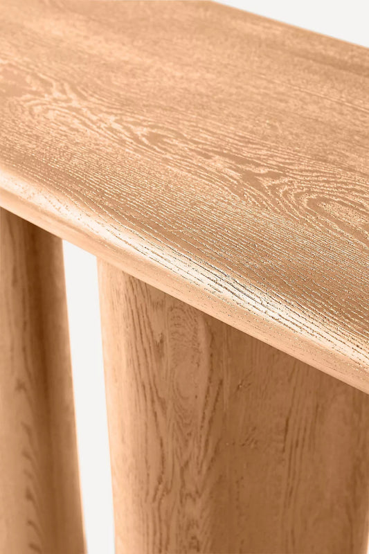 Handmade Kalle Sculptural Console Table | Wooden entryway table console table - Bone Inlay Furnitures