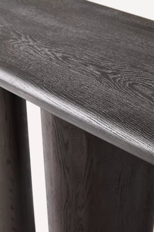 Handmade Kalle Sculptural Console Table | Wooden entryway table console table - Bone Inlay Furnitures