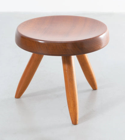 Handmade Modern Charlotte Perriand Inspired Solid Wood Stool Seat stool - Bone Inlay Furnitures
