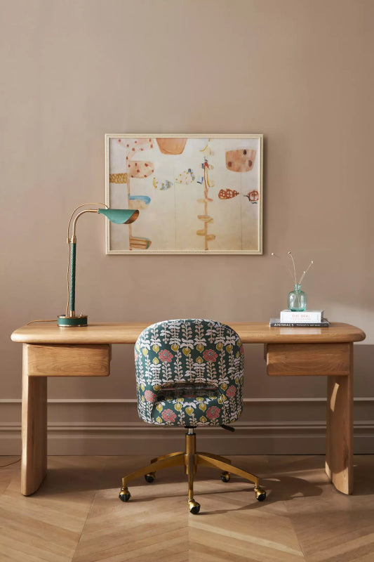 Handmade Natural Work Desk Table with Two Drawer work desk - Bone Inlay Furnitures