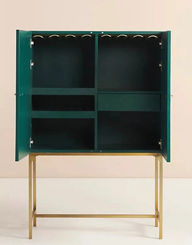 Handmade Optical Bone Inlay Bar Cabinet Bar Cabinet - Bone Inlay Furnitures