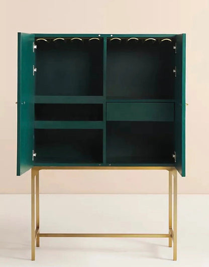 Handmade Optical Bone Inlay Bar Cabinet Bar Cabinet - Bone Inlay Furnitures