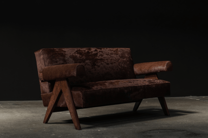 Handmade Pierre Jeanneret Sofa with Arm Sofa - Bone Inlay Furnitures