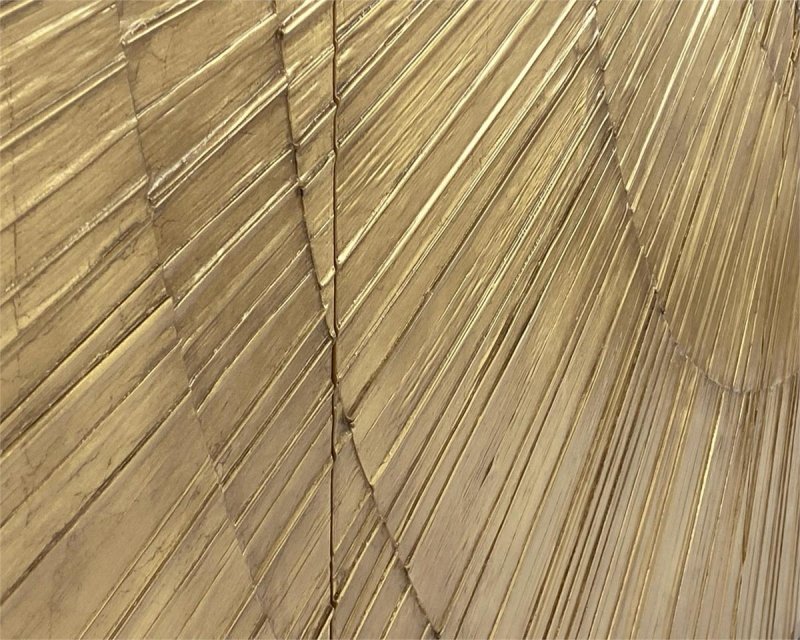 Handmade Radiate Design Four Door Gold Coast Finish Storage Credenza Credenza - Bone Inlay Furnitures