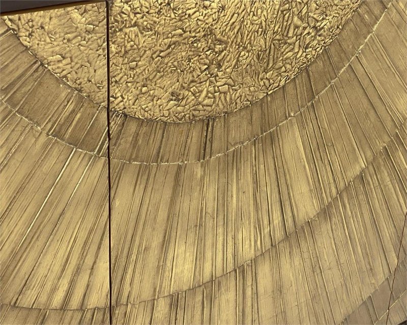 Handmade Radiate Design Four Door Gold Coast Finish Storage Credenza Credenza - Bone Inlay Furnitures