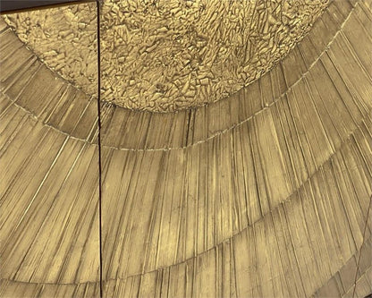 Handmade Radiate Design Four Door Gold Coast Finish Storage Credenza Credenza - Bone Inlay Furnitures