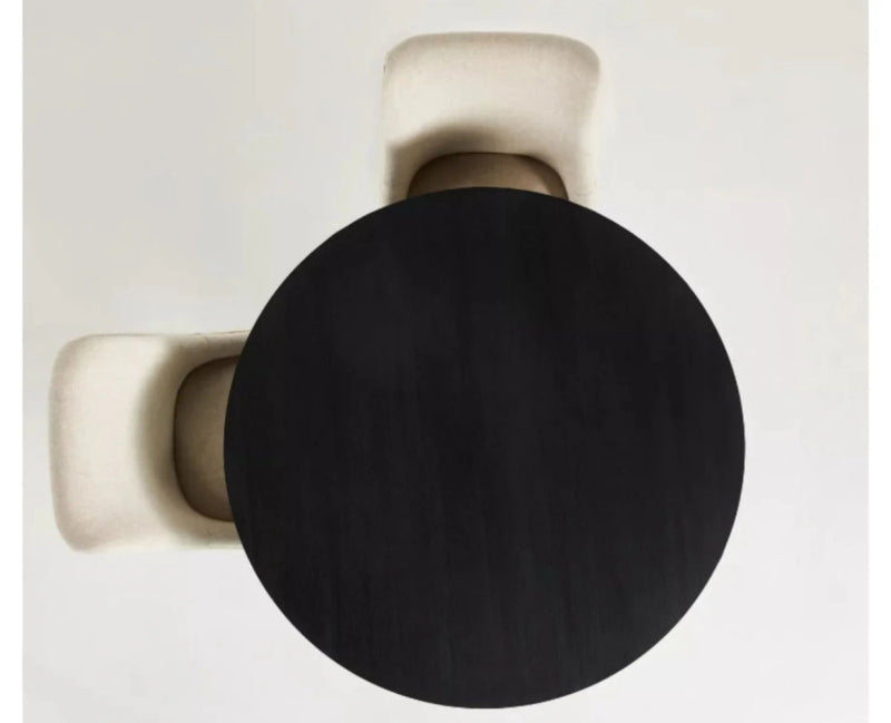 Handmade Round Designer Black Color Dining Table Dining Table - Bone Inlay Furnitures