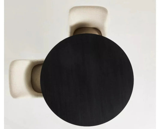 Handmade Round Designer Black Color Dining Table Dining Table - Bone Inlay Furnitures