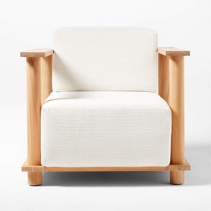 Handmade Solid Wooden Sofa Chair with Arm Outdoor Lounge Chair - Bone Inlay Furnitures