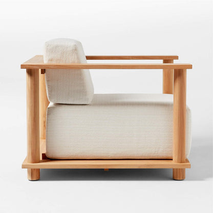 Handmade Solid Wooden Sofa Chair with Arm Outdoor Lounge Chair - Bone Inlay Furnitures