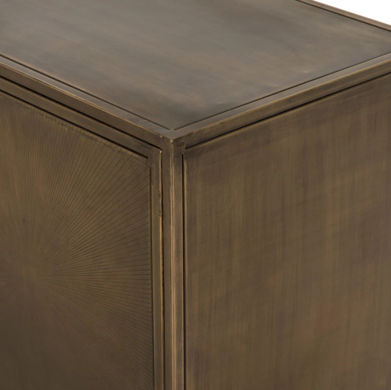 Handmade Stylish Embossed Metal Designer Sideboard Cabinet Buffet & Sideboard - Bone Inlay Furnitures