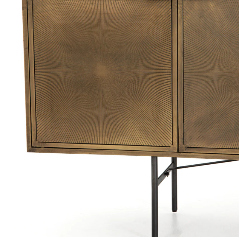 Handmade Stylish Embossed Metal Designer Sideboard Cabinet Buffet & Sideboard - Bone Inlay Furnitures