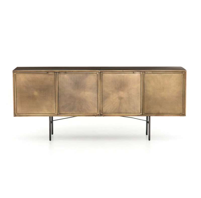Handmade Stylish Embossed Metal Designer Sideboard Cabinet Buffet & Sideboard - Bone Inlay Furnitures