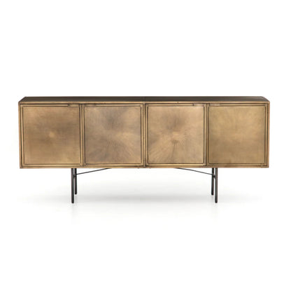 Handmade Stylish Embossed Metal Designer Sideboard Cabinet Buffet & Sideboard - Bone Inlay Furnitures