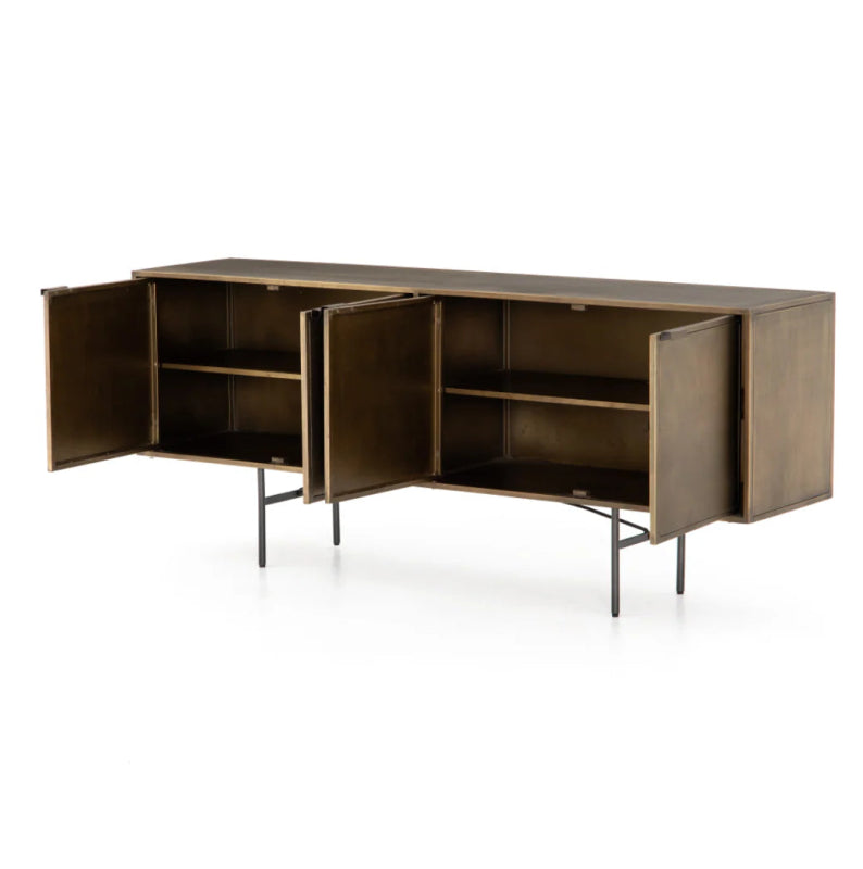 Handmade Stylish Embossed Metal Designer Sideboard Cabinet Buffet & Sideboard - Bone Inlay Furnitures