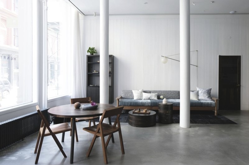 Handmade Teak Wood Upholstered Sofa With Arm Sofa - Bone Inlay Furnitures