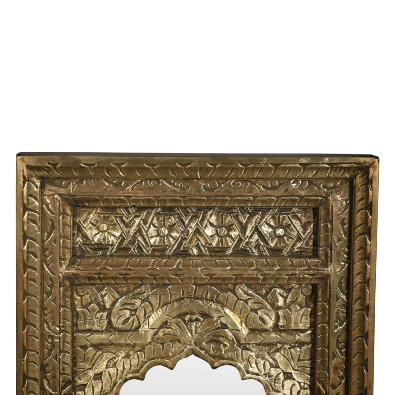 Handmade Wooden Antique Brass Metal Mirror Frame mirror frame - Bone Inlay Furnitures