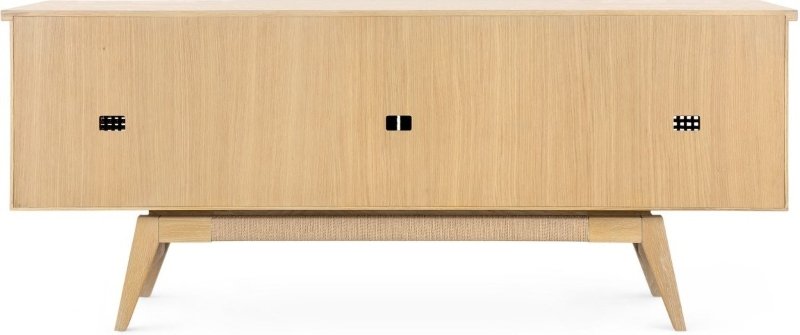 Handmade Wooden Natural Color Rattan Cane Webbing Sideboard Buffet & Sideboard - Bone Inlay Furnitures