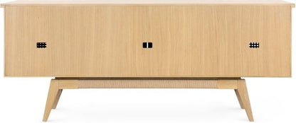 Handmade Wooden Natural Color Rattan Cane Webbing Sideboard Buffet & Sideboard - Bone Inlay Furnitures