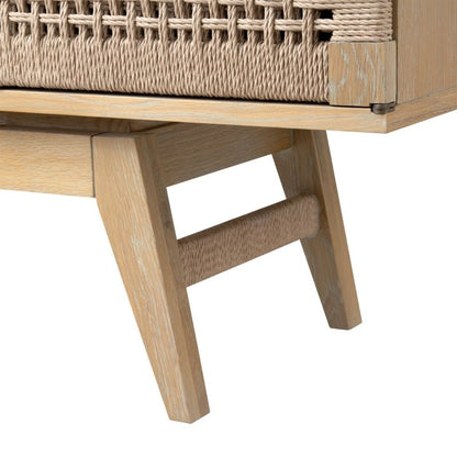 Handmade Wooden Natural Color Rattan Cane Webbing Sideboard Buffet & Sideboard - Bone Inlay Furnitures