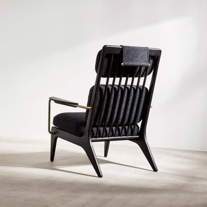 High Back Designer Handmade Gleda Lounge Chair Chair - Bone Inlay Furnitures