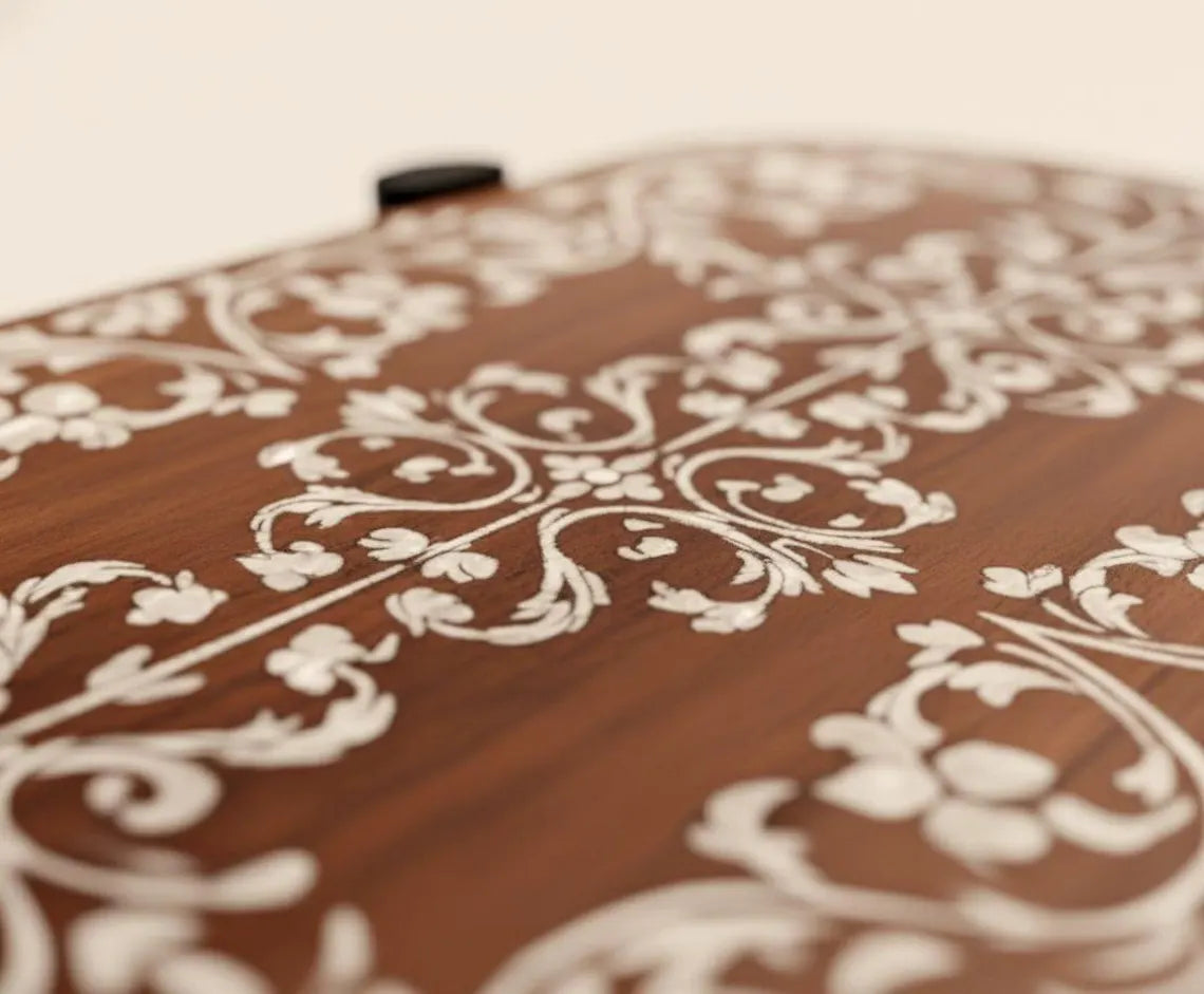 Boho-Chic Bone Inlay Coffee Table