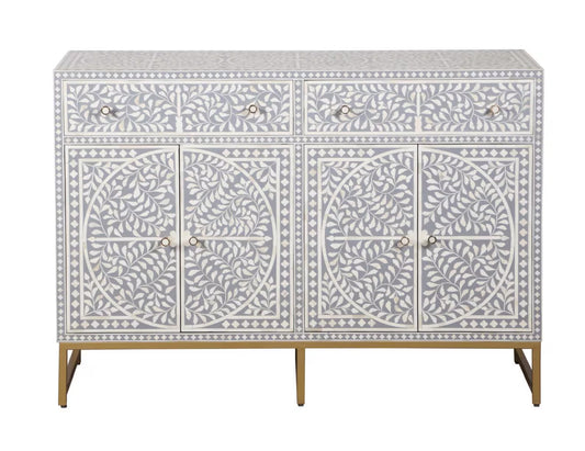 Four Drawers and Four Door Scroll Vine Buffet