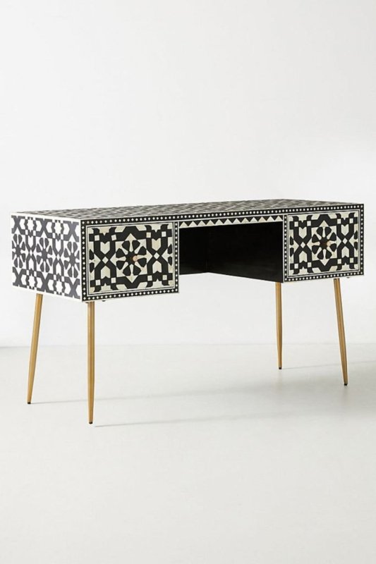 Black Moroccan Work Desk