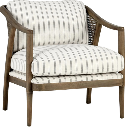 Hand Carved Accent Wooden Lounge Chair 
