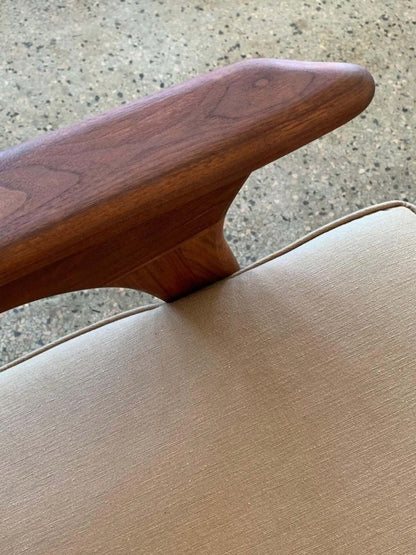 Mid - Century Designer Adrian Pearsall Inspired Lounge Chair and Ottoman Armchair - Bone Inlay Furnitures