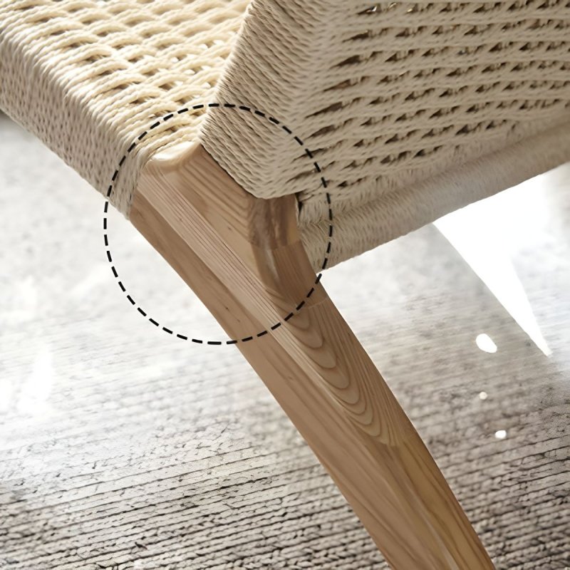 Modern Danish design Coastal Lounge Chair | Japandi Outdoor Patio Lounge Arm Chair by Hans Wegner Chair - Bone Inlay Furnitures