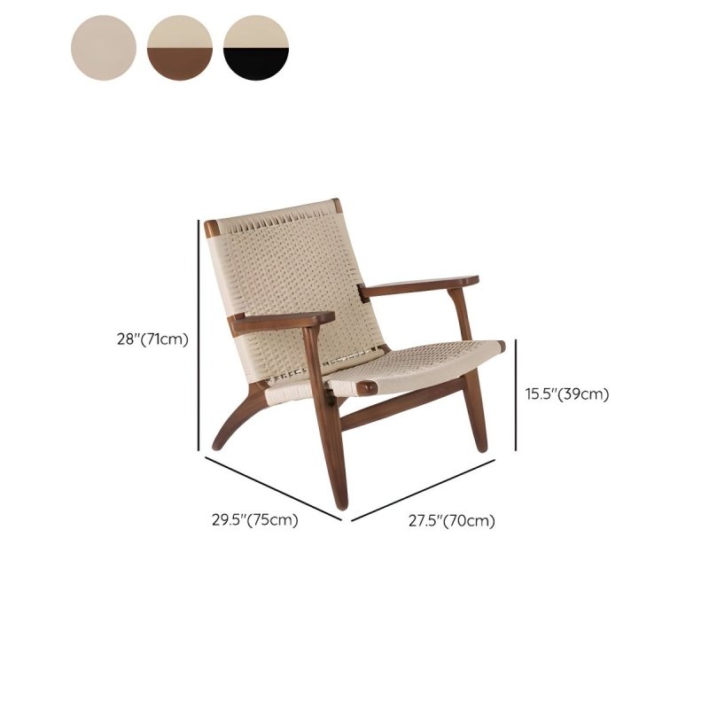 Modern Danish design Coastal Lounge Chair | Japandi Outdoor Patio Lounge Arm Chair by Hans Wegner Chair - Bone Inlay Furnitures