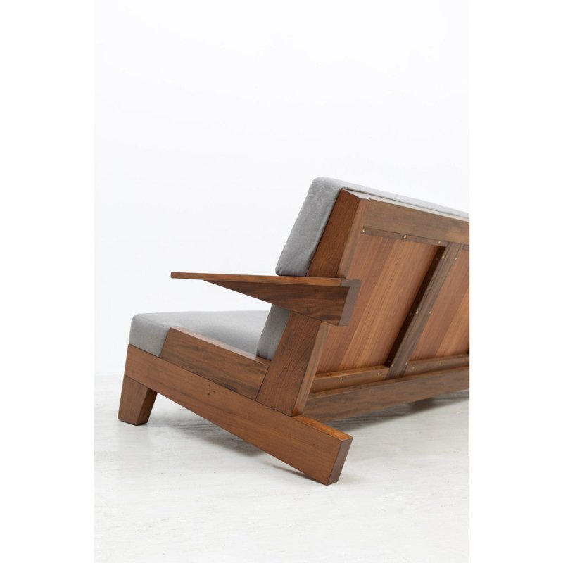 Modern Designer Wooden Lounge Arm Sofa With Upholstery Sofa - Bone Inlay Furnitures