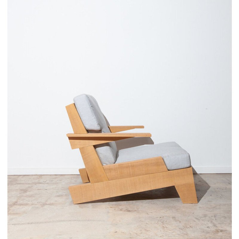 Modern Designer Wooden Lounge Armchair With Upholstery chair - Bone Inlay Furnitures