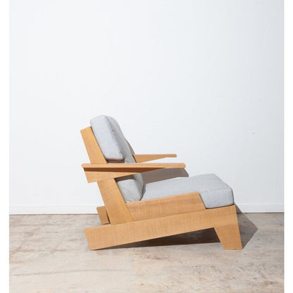 Modern Designer Wooden Lounge Armchair With Upholstery chair - Bone Inlay Furnitures