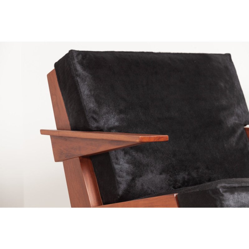 Modern Designer Wooden Lounge Armchair With Upholstery chair - Bone Inlay Furnitures