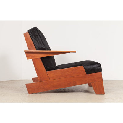 Modern Designer Wooden Lounge Armchair With Upholstery chair - Bone Inlay Furnitures